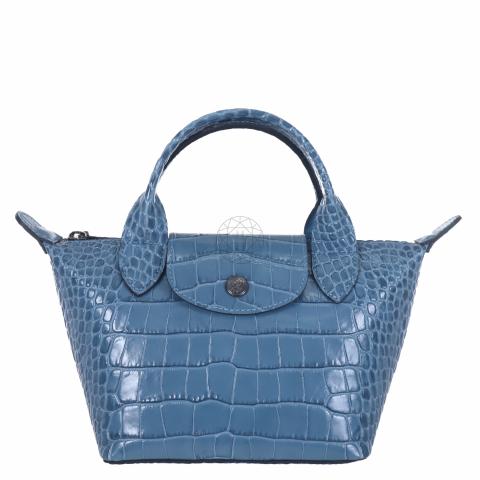 Longchamp le mini hot sale pliage cuir croco